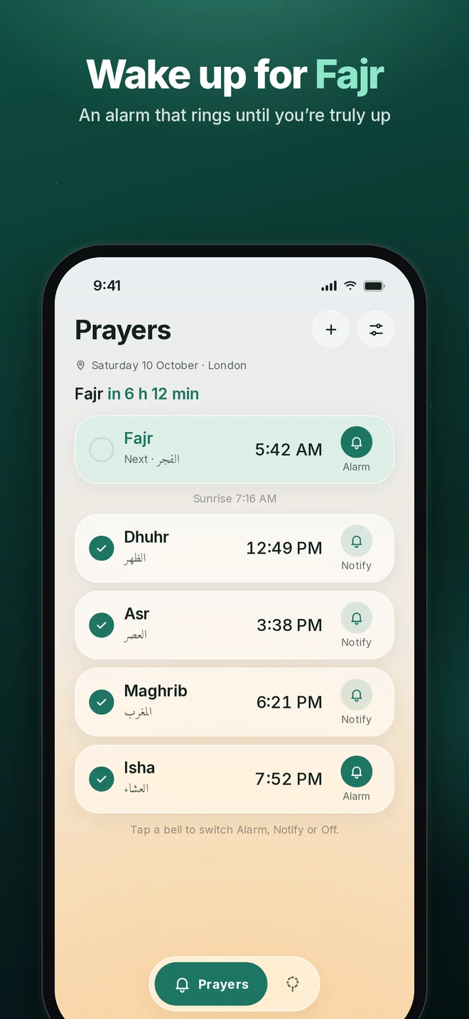 Wake up for Fajr