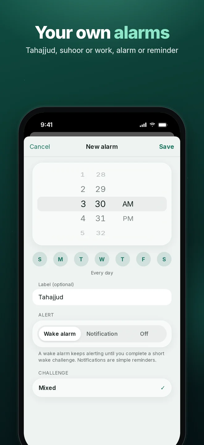 Your own alarms